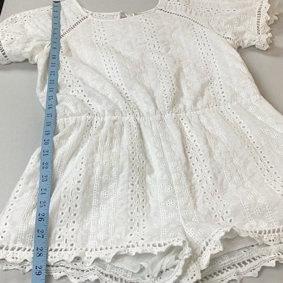 Anthropologie Elevenses While Eyelet Cutout Romper. Womens Size Small. - Picture 9 of 10